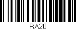 Código de barras (EAN, GTIN, SKU, ISBN): 'RA20'