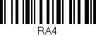 Código de barras (EAN, GTIN, SKU, ISBN): 'RA4'
