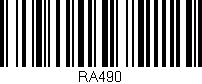 Código de barras (EAN, GTIN, SKU, ISBN): 'RA490'