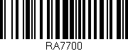 Código de barras (EAN, GTIN, SKU, ISBN): 'RA7700'