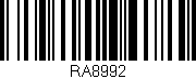 Código de barras (EAN, GTIN, SKU, ISBN): 'RA8992'
