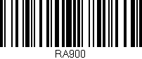 Código de barras (EAN, GTIN, SKU, ISBN): 'RA900'