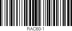 Código de barras (EAN, GTIN, SKU, ISBN): 'RAC60-1'