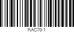 Código de barras (EAN, GTIN, SKU, ISBN): 'RAC70-1'