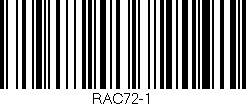 Código de barras (EAN, GTIN, SKU, ISBN): 'RAC72-1'