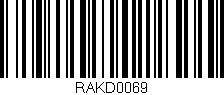 Código de barras (EAN, GTIN, SKU, ISBN): 'RAKD0069'