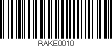 Código de barras (EAN, GTIN, SKU, ISBN): 'RAKE0010'