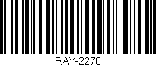 Código de barras (EAN, GTIN, SKU, ISBN): 'RAY-2276'