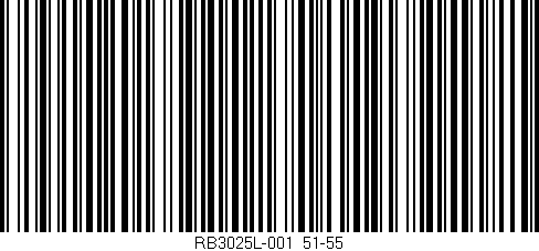 Código de barras (EAN, GTIN, SKU, ISBN): 'RB3025L-001/51-55'