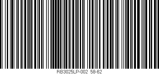 Código de barras (EAN, GTIN, SKU, ISBN): 'RB3025LP-002/58-62'