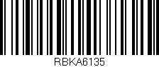 Código de barras (EAN, GTIN, SKU, ISBN): 'RBKA6135'