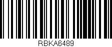Código de barras (EAN, GTIN, SKU, ISBN): 'RBKA6489'