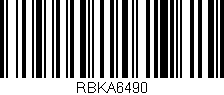 Código de barras (EAN, GTIN, SKU, ISBN): 'RBKA6490'