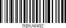 Código de barras (EAN, GTIN, SKU, ISBN): 'RBKA6492'