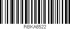 Código de barras (EAN, GTIN, SKU, ISBN): 'RBKA6522'