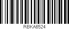 Código de barras (EAN, GTIN, SKU, ISBN): 'RBKA6524'