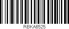 Código de barras (EAN, GTIN, SKU, ISBN): 'RBKA6525'