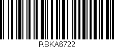 Código de barras (EAN, GTIN, SKU, ISBN): 'RBKA6722'