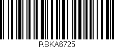 Código de barras (EAN, GTIN, SKU, ISBN): 'RBKA6725'