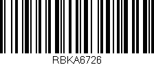 Código de barras (EAN, GTIN, SKU, ISBN): 'RBKA6726'