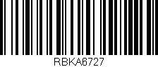 Código de barras (EAN, GTIN, SKU, ISBN): 'RBKA6727'