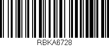 Código de barras (EAN, GTIN, SKU, ISBN): 'RBKA6728'