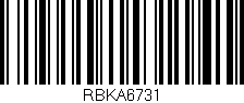 Código de barras (EAN, GTIN, SKU, ISBN): 'RBKA6731'
