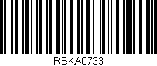 Código de barras (EAN, GTIN, SKU, ISBN): 'RBKA6733'