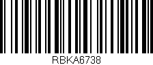 Código de barras (EAN, GTIN, SKU, ISBN): 'RBKA6738'