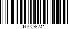 Código de barras (EAN, GTIN, SKU, ISBN): 'RBKA6741'