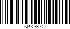 Código de barras (EAN, GTIN, SKU, ISBN): 'RBKA6743'