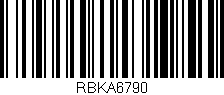 Código de barras (EAN, GTIN, SKU, ISBN): 'RBKA6790'