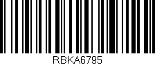 Código de barras (EAN, GTIN, SKU, ISBN): 'RBKA6795'