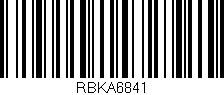 Código de barras (EAN, GTIN, SKU, ISBN): 'RBKA6841'
