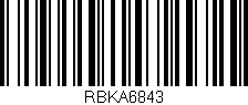 Código de barras (EAN, GTIN, SKU, ISBN): 'RBKA6843'