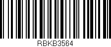 Código de barras (EAN, GTIN, SKU, ISBN): 'RBKB3564'