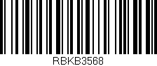 Código de barras (EAN, GTIN, SKU, ISBN): 'RBKB3568'