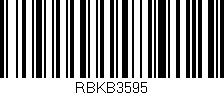 Código de barras (EAN, GTIN, SKU, ISBN): 'RBKB3595'