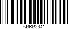 Código de barras (EAN, GTIN, SKU, ISBN): 'RBKB3641'