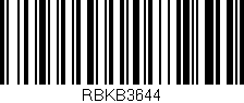 Código de barras (EAN, GTIN, SKU, ISBN): 'RBKB3644'