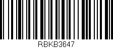 Código de barras (EAN, GTIN, SKU, ISBN): 'RBKB3647'