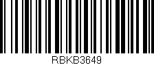 Código de barras (EAN, GTIN, SKU, ISBN): 'RBKB3649'