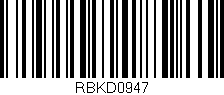 Código de barras (EAN, GTIN, SKU, ISBN): 'RBKD0947'