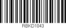 Código de barras (EAN, GTIN, SKU, ISBN): 'RBKD1043'