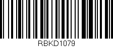 Código de barras (EAN, GTIN, SKU, ISBN): 'RBKD1079'