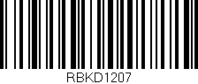 Código de barras (EAN, GTIN, SKU, ISBN): 'RBKD1207'