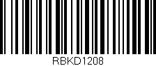 Código de barras (EAN, GTIN, SKU, ISBN): 'RBKD1208'