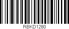 Código de barras (EAN, GTIN, SKU, ISBN): 'RBKD1280'