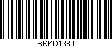 Código de barras (EAN, GTIN, SKU, ISBN): 'RBKD1389'