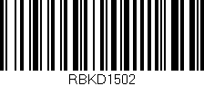 Código de barras (EAN, GTIN, SKU, ISBN): 'RBKD1502'